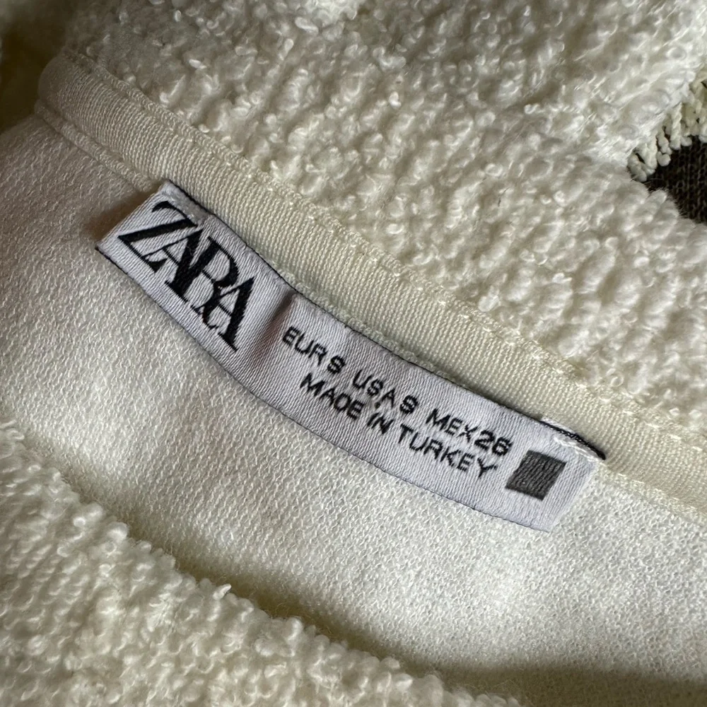 Zara Ivory Structured Jacquard Mini Dress with Raw Hem - NWOT - Picture 5 of 16